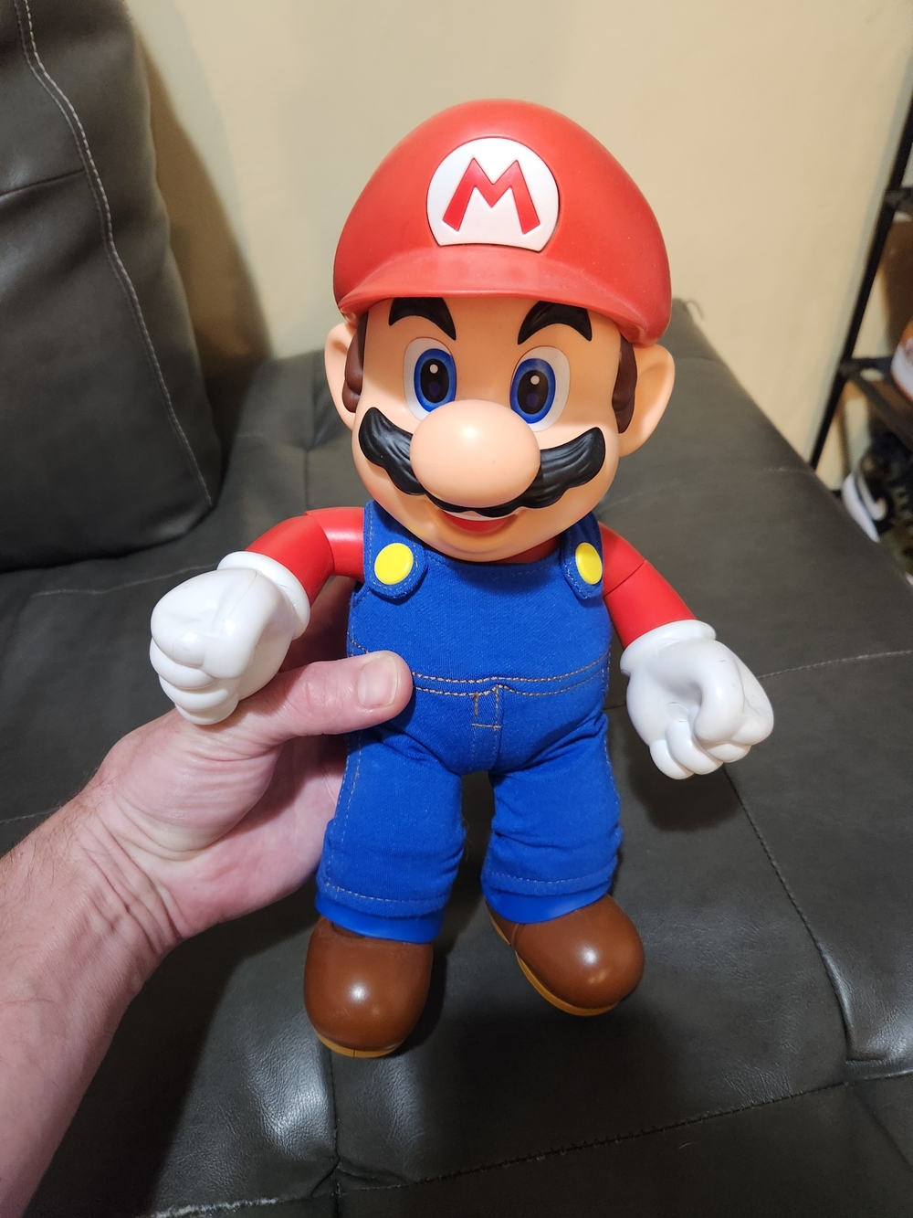Nintendo Talking Mario Plush Doll Red Blue Brown